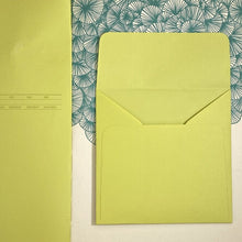 Load image into Gallery viewer, Pistachio Square Straight Flap Envelope   110