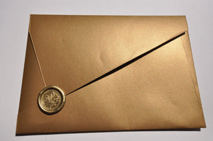 Antique Gold Asymmetrical Envelope