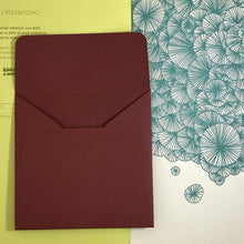 Load image into Gallery viewer, Burgundy Square Straight Flap Envelope   110
