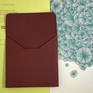 Burgundy Square Straight Flap Envelope   110