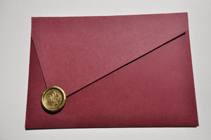 Burgundy Asymmetrical Envelope