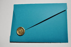 Turquoise Asymmetrical Envelope